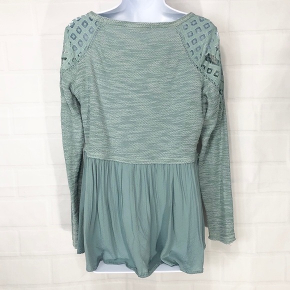 Jolt Aqua Blue Top Lace w Flowey Side Panels M - Picture 6 of 8